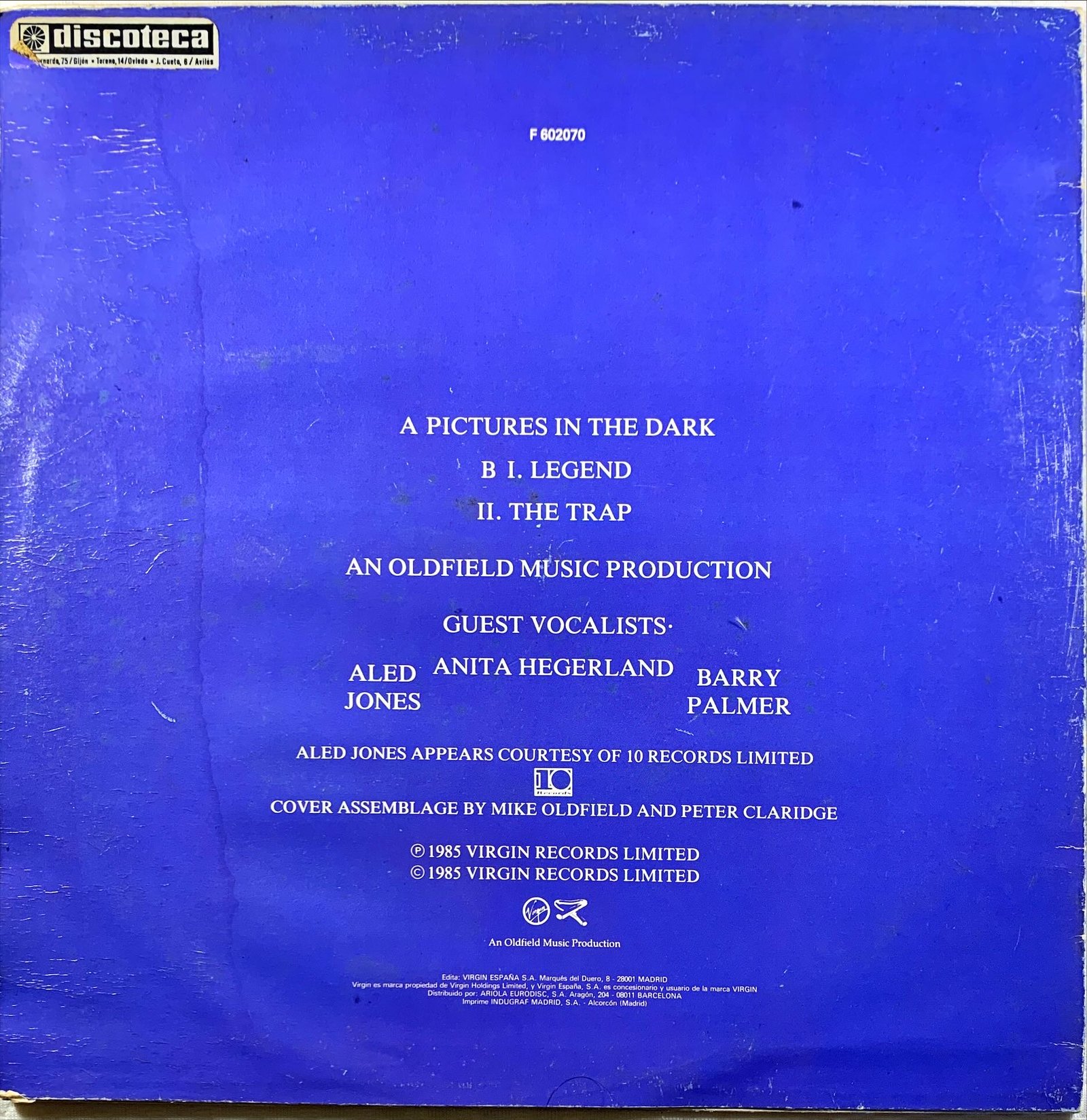 Mike Oldfield - Pictures in the Dark - Imagen 2